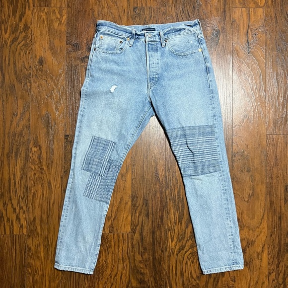 Levi’s Made and Crafted 501 Patchwork Selvedge Denim Jeans - Picture 1 of 9